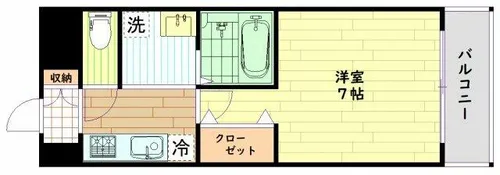 嵜本レジデンス福島【4階】の間取り