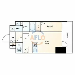 S-RESIDENCE堺筋本町Deux【9階】の間取り
