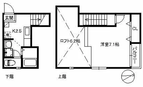 トロープ姪浜 316【2階】の間取り