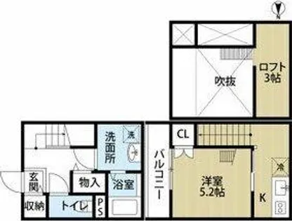 elfmother Hokke(エルフマザーホ【1階】の間取り