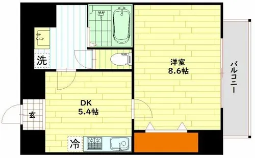 ES-Grande大阪同心【2階】の間取り