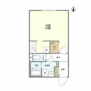 1Rの間取り画像