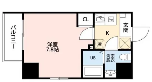 ヒルズ夕陽丘【7階】の間取り