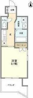 1Kの間取り画像