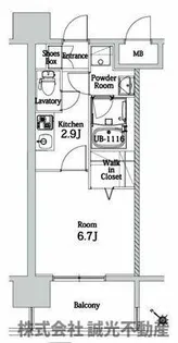 エンクレスト博多LIBERTY【9階】の間取り