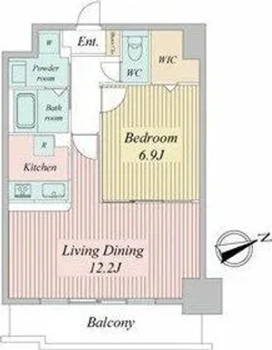 リバーコート砂田橋Ⅱ【14階】の間取り
