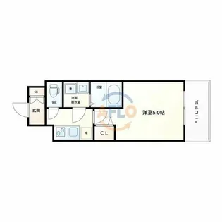 THE HUB MIYAKOJIMA【5階】の間取り