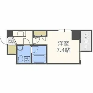 ミュプレ北浜EAST【5階】の間取り