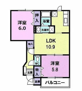 メゾン・ド・ソレイユ【1階】の間取り