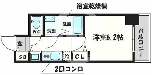 プレサンス高津公園ディオ【9階】の間取り