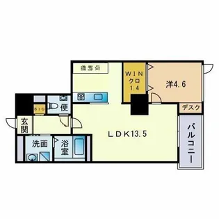 S-FORT警固タワー【19階】の間取り