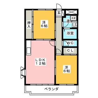 エステート豊【2階】の間取り