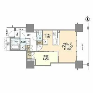 ローレルタワー堺筋本町【20階】の間取り