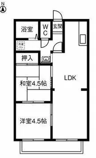 ハローユー柊【201号室】の間取り
