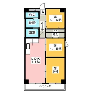 ファミーユ清須【4階】の間取り