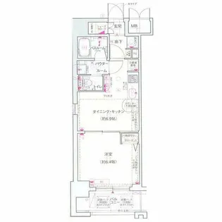 エステムコート心斎橋EASTⅡラヴァンツァ【3階】の間取り