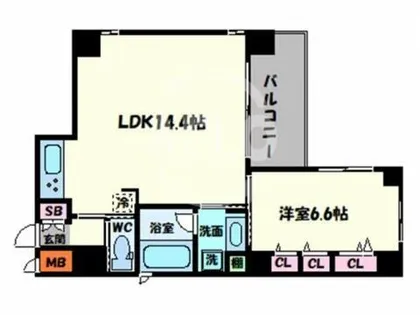 B-PROUD天満橋【7階】の間取り