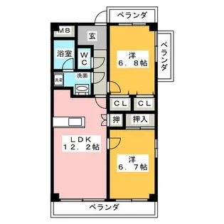 スターキャッスル【4階】の間取り