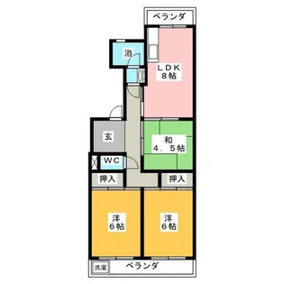 REGA INAZAWA【4階】の間取り