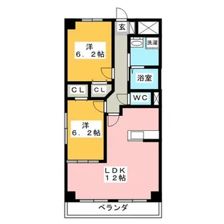 グラン・シャローⅠ【2階】の間取り