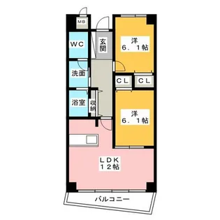 エムズハウス【6階】の間取り