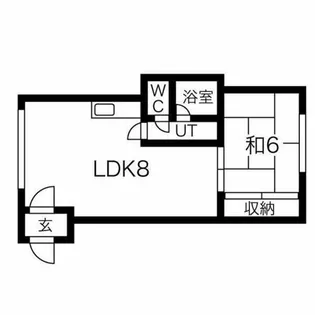 北海道札幌市北区東茨戸一条1丁目【アパート】の間取り