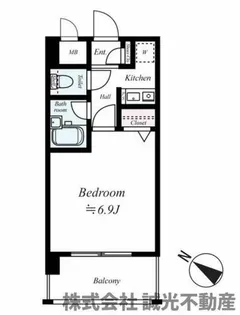 ピュアドームグラシアス大手門【8階】の間取り
