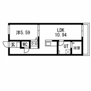 ティンガーラ須ヶ口 WEST【3階】の間取り