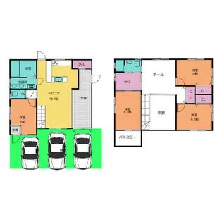愛知県清須市春日焼田【一戸建】の間取り