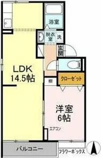 フラワーヒルズ【2階】の間取り
