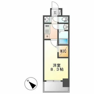 プレサンスジェネ鶴舞【502号室】の間取り