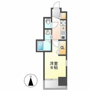 エステムコート名古屋泉プラチナムゲート【1005号室】の間取り