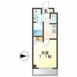 グリシーヌ名駅【4階】の間取り