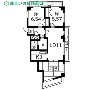 愛知県額田郡幸田町大字菱池字欠間【マンション】の間取り