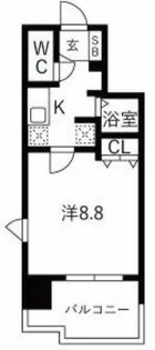 レジデンス中之島【6階】の間取り