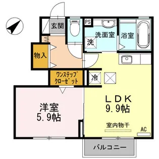 セジュールサクシード【1階】の間取り