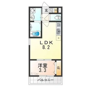 ジーメゾン東浅香山ラクセル【1階】の間取り