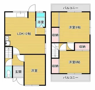 大阪府富田林市甲田2丁目【一戸建】の間取り