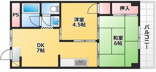 ハイツ・ビッグロード【3階】の間取り