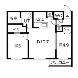 ブランシャールALAIN西町【4階】の間取り