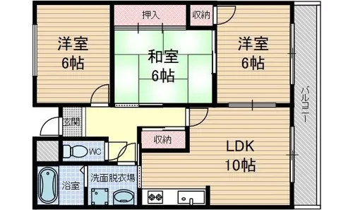 コーポ山【4階】の間取り