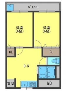 コーポシバタ【4階】の間取り