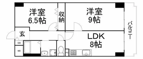 日生ロイヤル高津【11階】の間取り