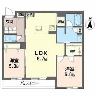 アルフラット オリーブ【2階】の間取り