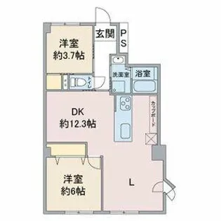 ユニーブル第10植田【1階】の間取り