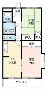 マンション巴【401号室】の間取り