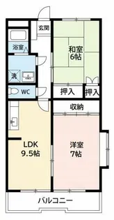 マンション巴【401号室】の間取り