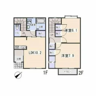 Riverside Happy one【1号室】の間取り