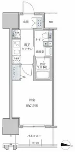 パークアクシス名古屋山王橋【14階】の間取り