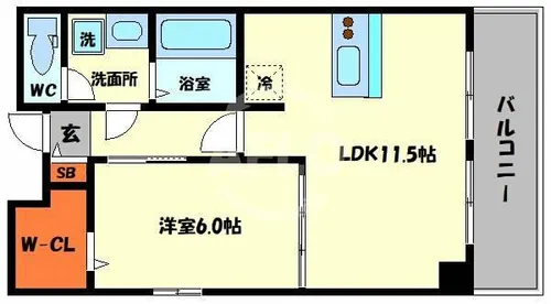 グランコート【4階】の間取り
